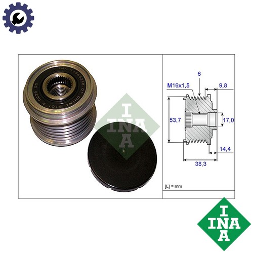 Alternator freewheel clutch - alternator,