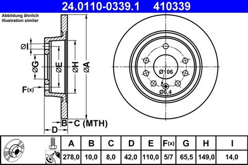 Brake disc for vauxhall astra - disc,