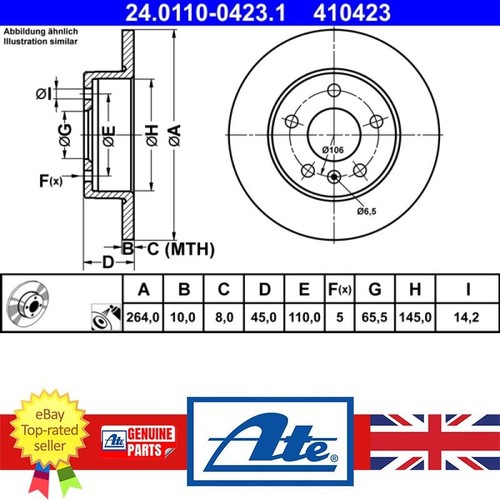 Brake disc for - brake, zafira