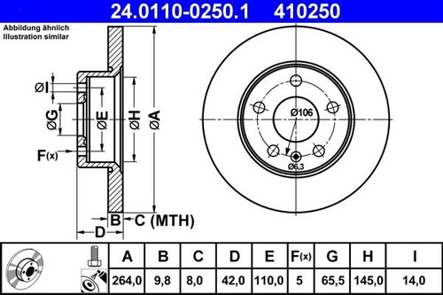 Brake disc for - disc,