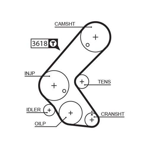 Timing belt and - , adjustment