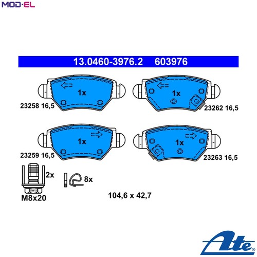 Brake pad set disc - pad,
